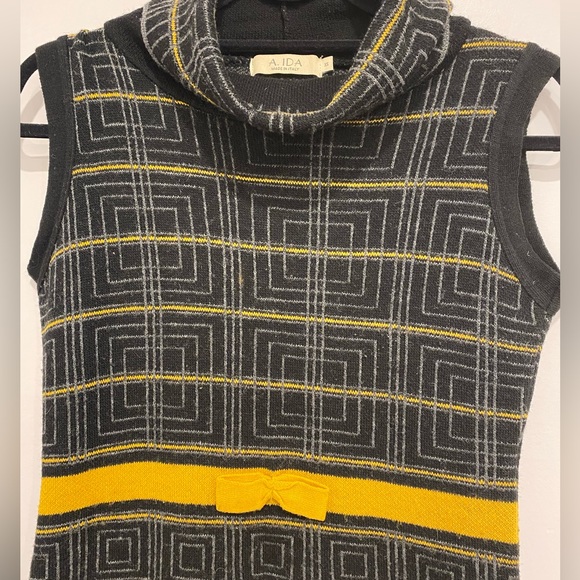 Retro Mod Geometric A. Ida Sweater Dress - Picture 3 of 5